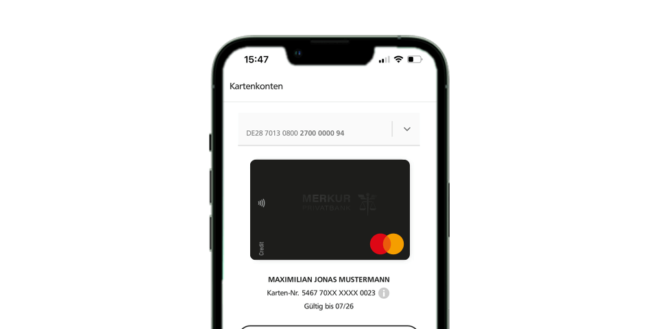 Banking App Kreditkarten
